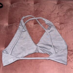 CSB— Sierra Crop (Thin strap) Light Grey Merl